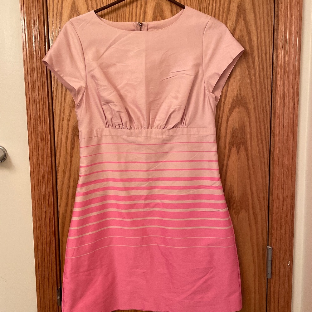 Ted Baker Pink Stripe Dress Size 2 -US 6